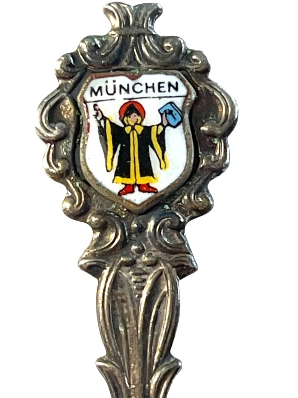Vintage München Souvenir Collector Spoon With Enamel Crest Design B90